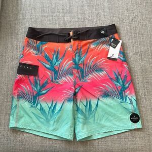 Rip Curl‎ Swim Trunks Boys Size 18 Tropical Board Shorts